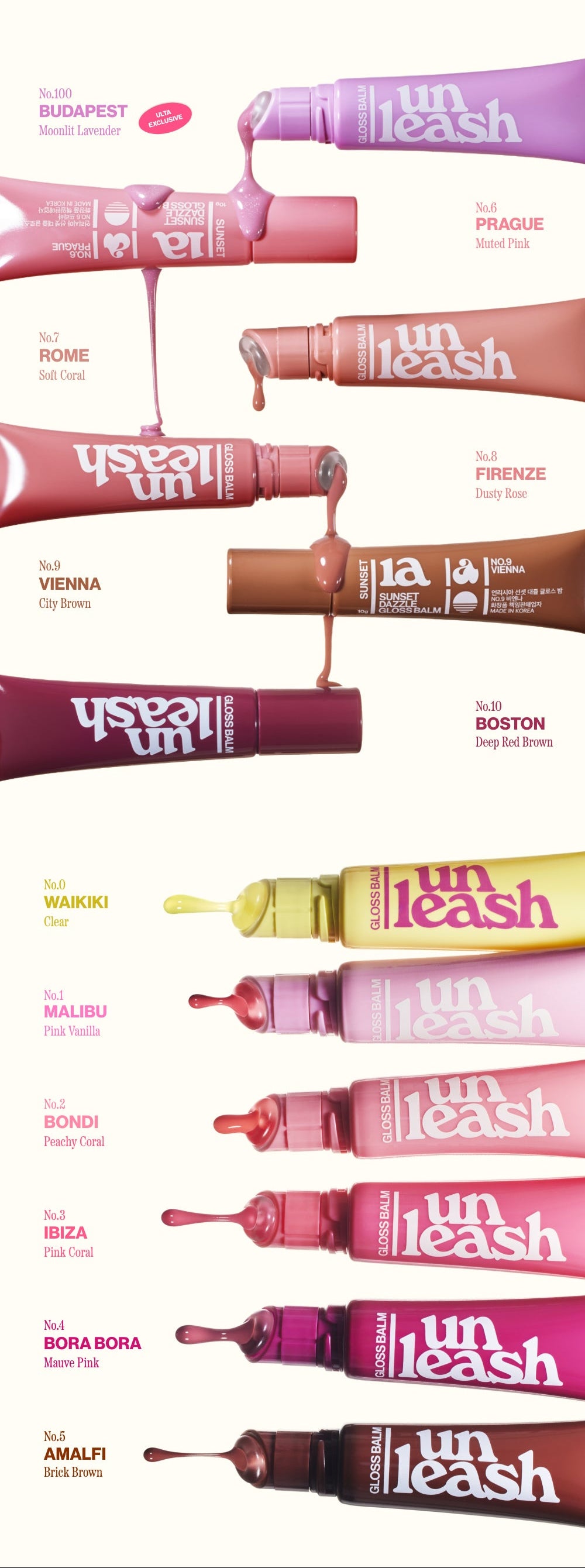 UNLEASHIA - Sunset Dazzle Gloss Balm
