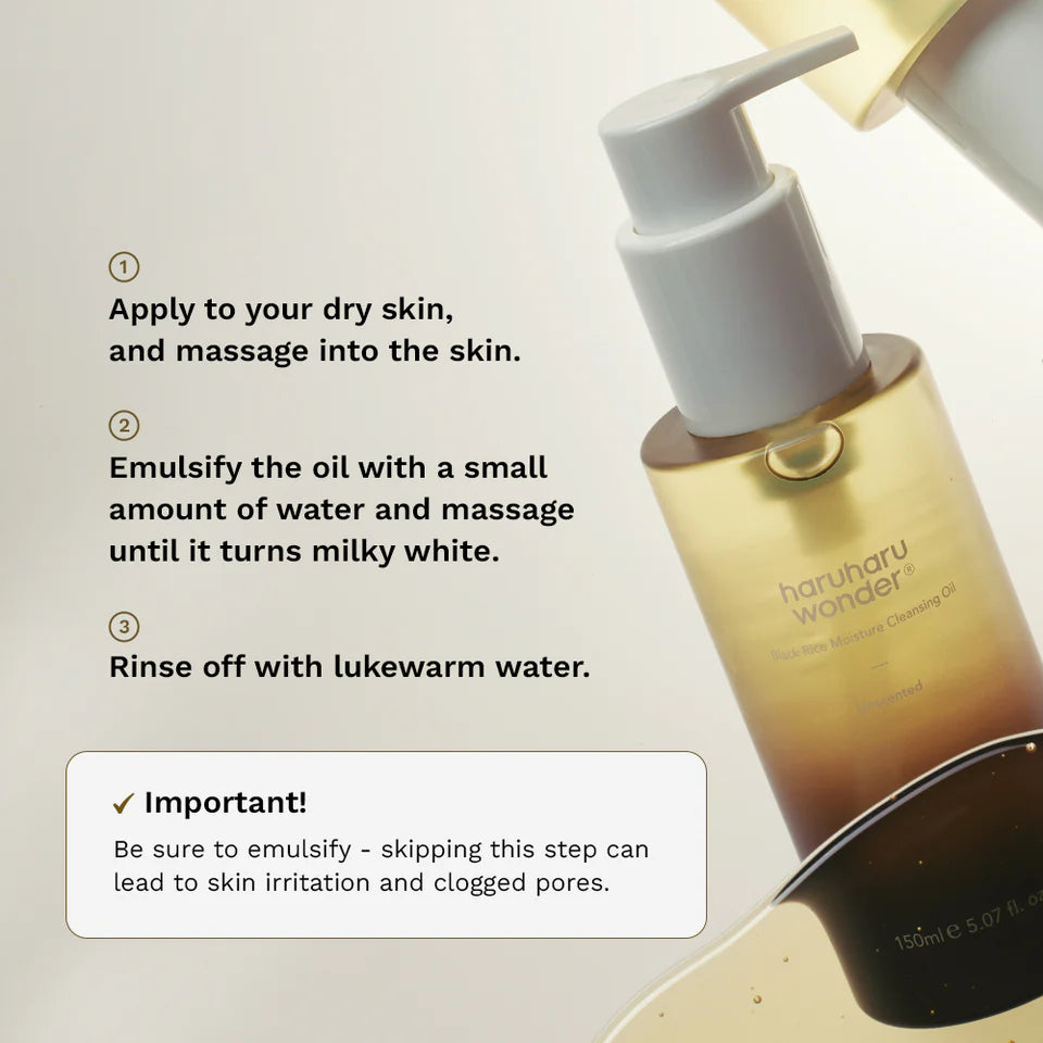 haruharu wonder - Black Rice Moisture Cleansing Oil